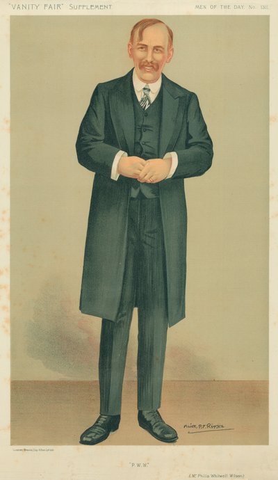 Mr Philip Whitwell-Wilson, PWW, 27 december 1911, Vanity Fair cartoon door Alick P. F. Ritchie